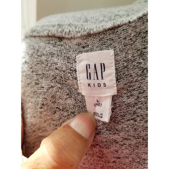 Gap Kids Girls size L (10) Gray Open-Front Lightweight Cardigan - Picture 4 of 4